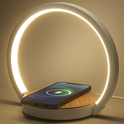 VOSFEEL Lampe de Chevet Chargeur sans Fil Lampe de Nuit