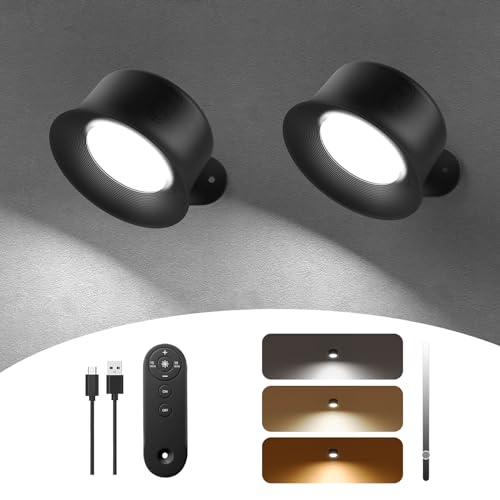 FULEN Applique Murale Interieur, Lampe Murale LED Rechargeable avec Télécommande