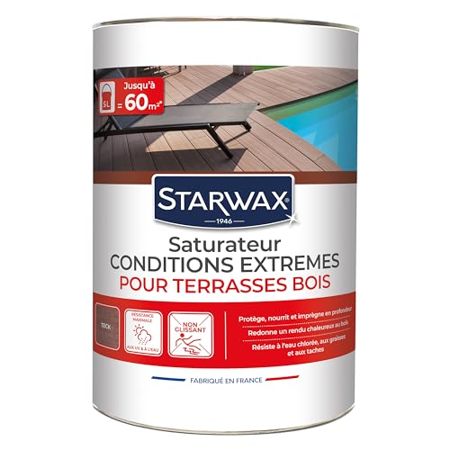 STARWAX Saturateur Haute Protection pour Terrasses en Bois Teck -