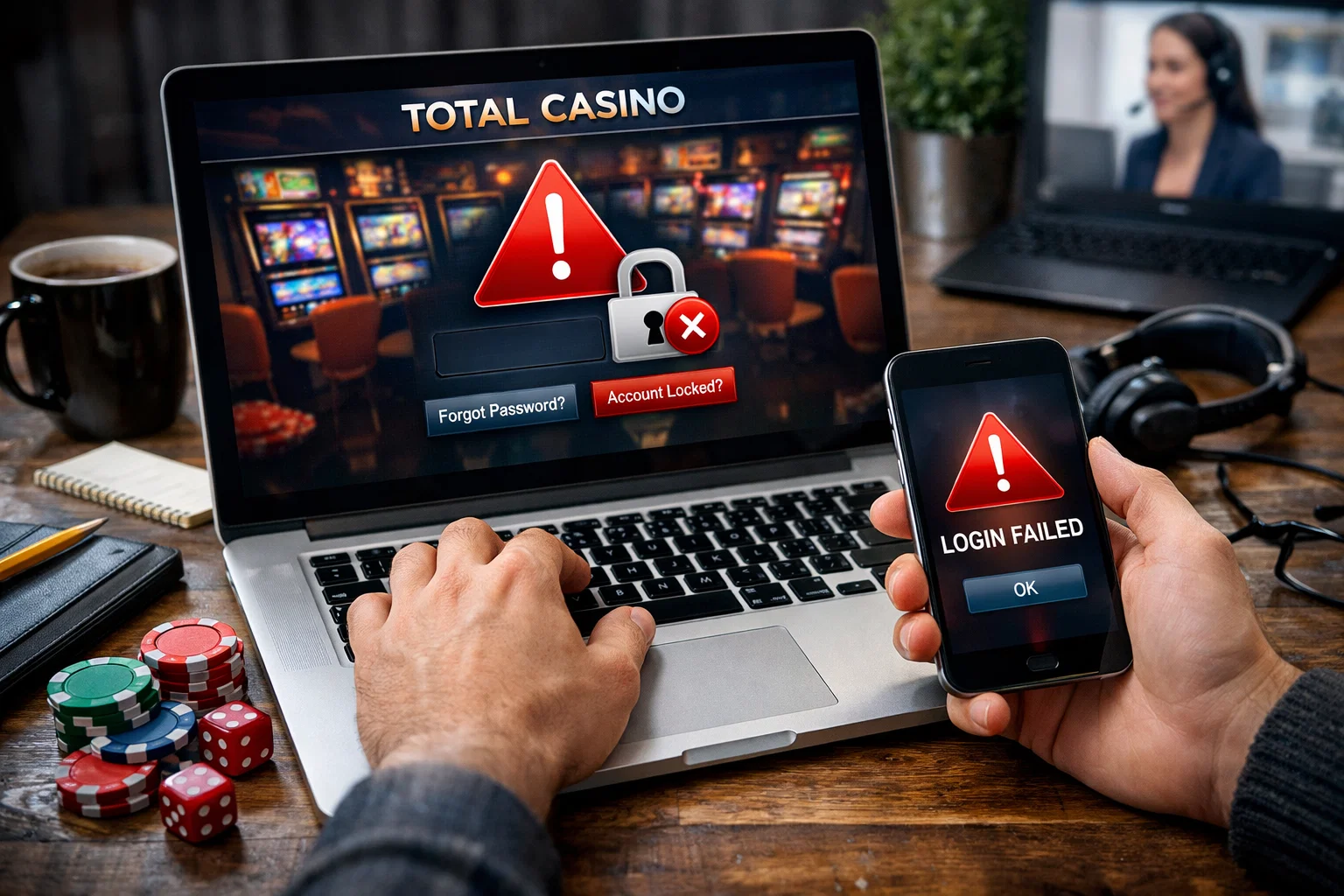 Total casino connexion : résolution des problèmes d’accès au compte